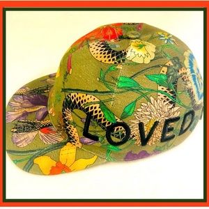 New Gucci Flora Military Green Baseball Hat Cap